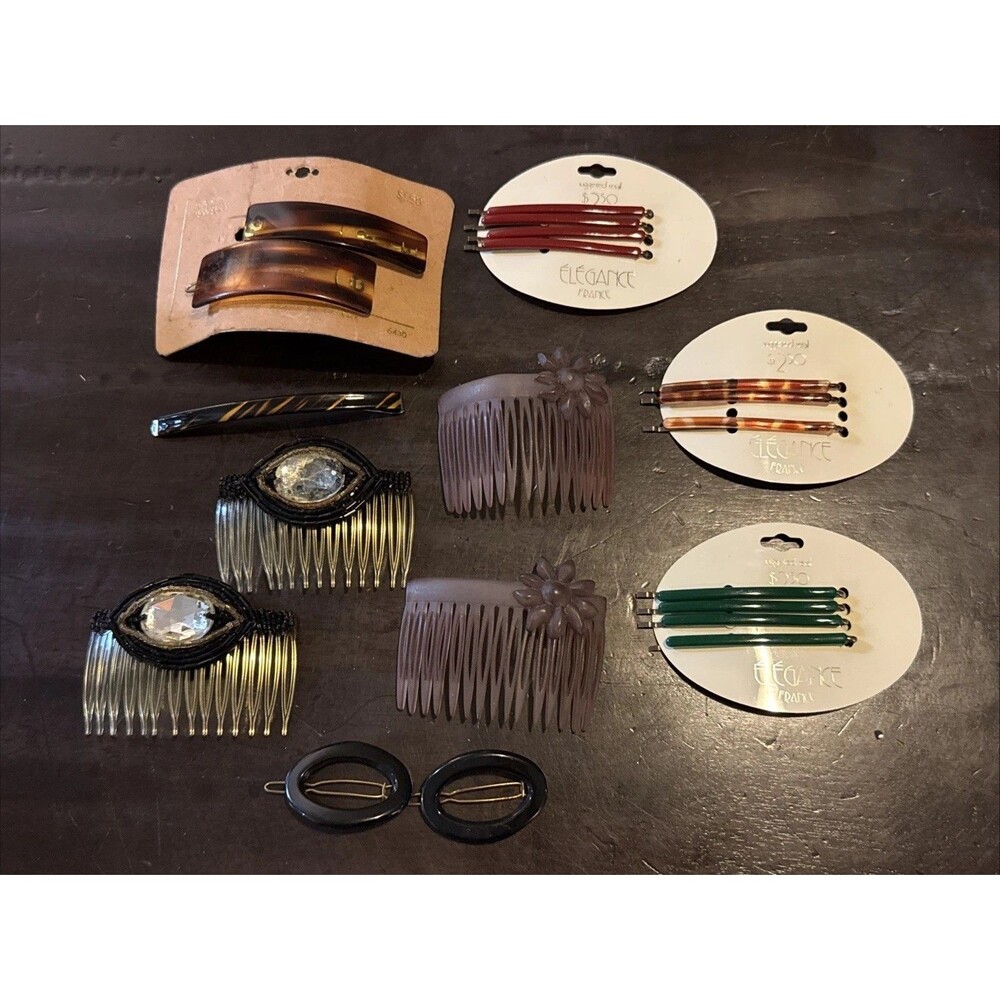 Vintage Hair Clip Barrette Made In France /US Lot mix